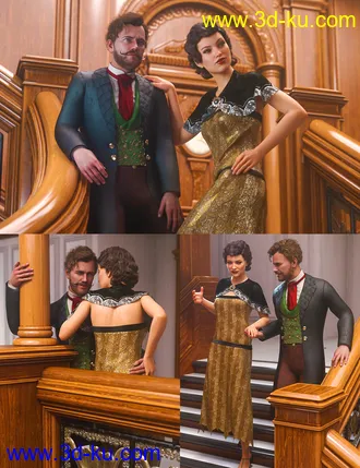 3D打印模型Grand Staircase Grandeur Poses for Genesis 8的图片