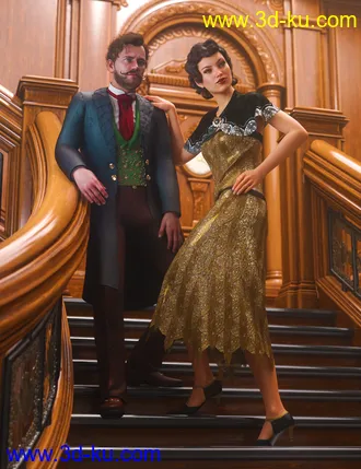 3D打印模型Grand Staircase Grandeur Poses for Genesis 8的图片