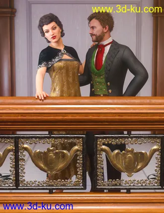 3D打印模型Grand Staircase Grandeur Poses for Genesis 8的图片