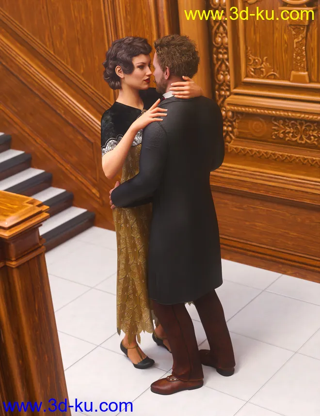 Grand Staircase Grandeur Poses for Genesis 8模型的图片7