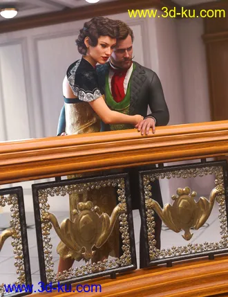3D打印模型Grand Staircase Grandeur Poses for Genesis 8的图片
