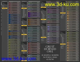 3D打印模型Great Horned Owl的图片