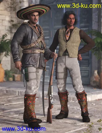 3D打印模型Guerrillero Outfit for Genesis 8 and 8.1 Males的图片