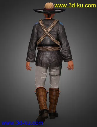 3D打印模型Guerrillero Outfit for Genesis 8 and 8.1 Males的图片