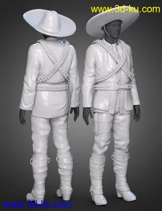 3D打印模型Guerrillero Outfit for Genesis 8 and 8.1 Males的图片