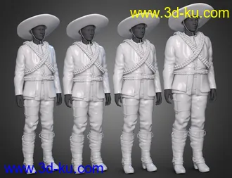 3D打印模型Guerrillero Outfit for Genesis 8 and 8.1 Males的图片