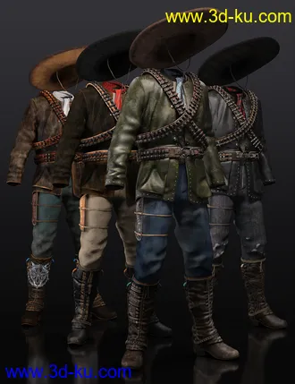 3D打印模型Guerrillero Outfit Textures的图片
