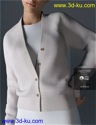 3D打印模型H&C dForce Simple Long Dress Outfit for Genesis 8 Female(s)的图片