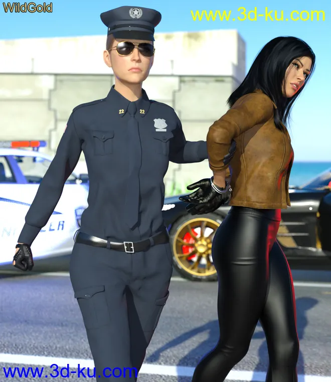 Handcuffed Pose Pack for Genesis 8 and 8.1 Females模型的图片1