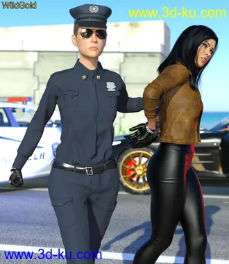 3D打印模型Handcuffed Pose Pack for Genesis 8 and 8.1 Females的图片