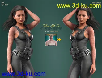 HD Body Burns Add-On for Genesis 8 and 8.1 Females模型的图片21