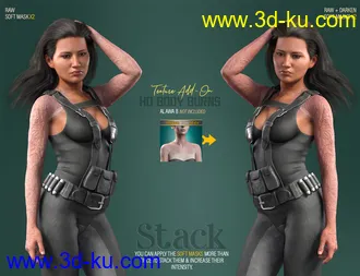 HD Body Burns Add-On for Genesis 8 and 8.1 Females模型的图片22
