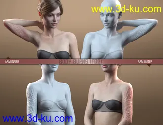 HD Body Burns for Genesis 8 and 8.1 Females模型的图片5