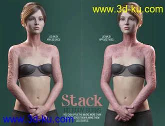 HD Body Burns for Genesis 8 and 8.1 Females模型的图片21