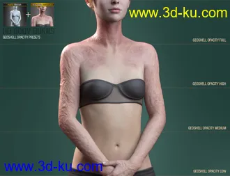 3D打印模型HD Body Burns for Genesis 8 and 8.1 Females的图片