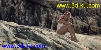 HD Scans Beach Rocks模型的图片2