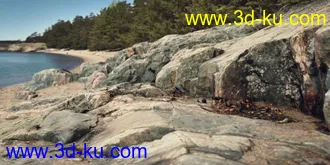 3D打印模型HD Scans Beach Rocks的图片