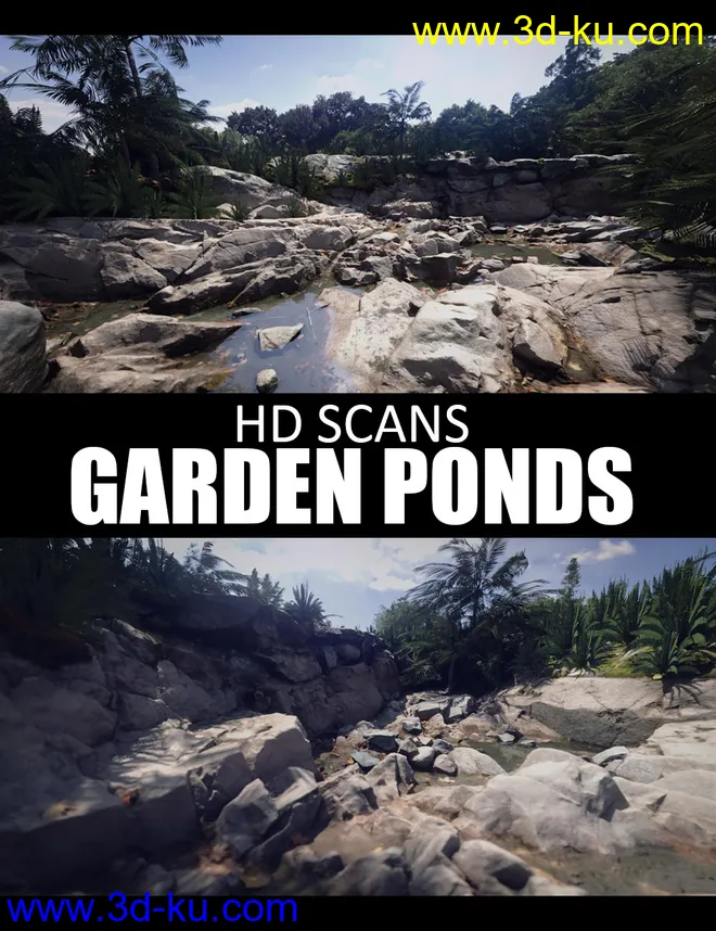 HD Scans Garden Ponds模型的图片1