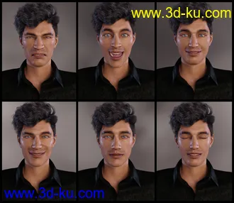 3D打印模型Head & Hands Poses for Genesis 8.1 Male的图片