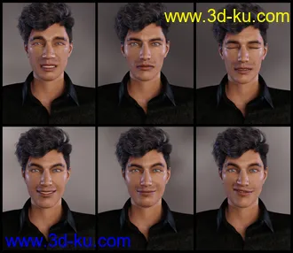 3D打印模型Head & Hands Poses for Genesis 8.1 Male的图片