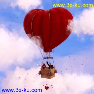 3D打印模型Heart Hot Air Balloon的图片