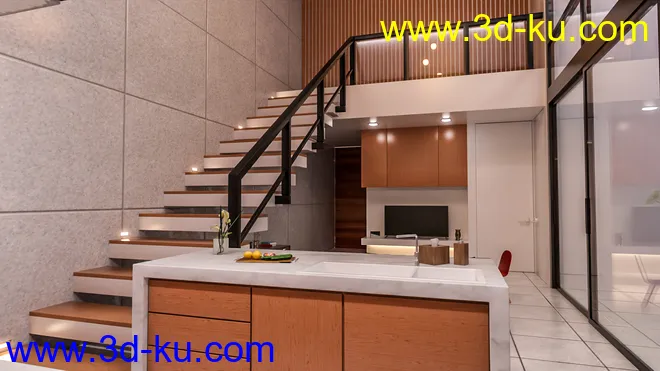 High Ceiling Living模型的图片3