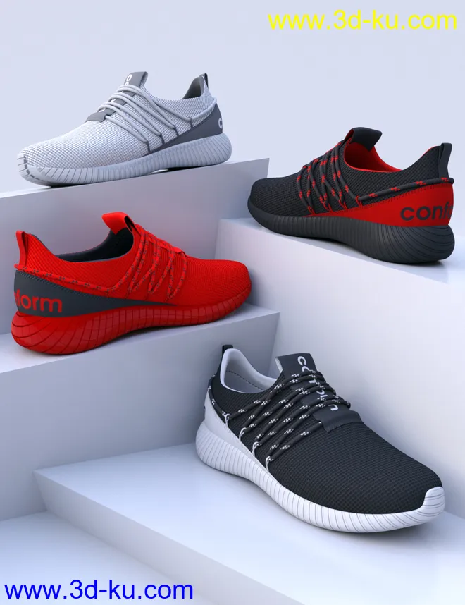 HL Conform Sneakers for Genesis 8 and 8.1 Males模型的图片1