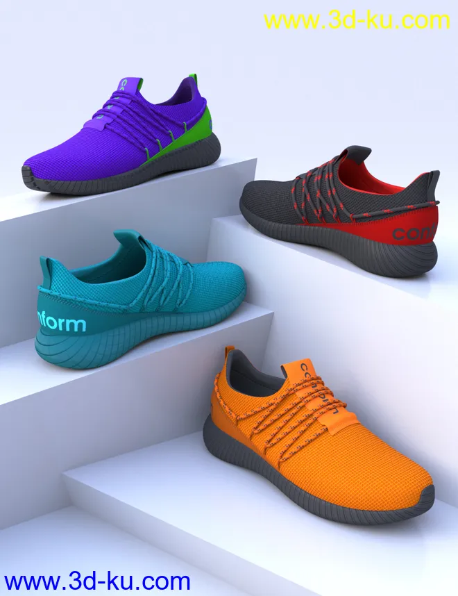 HL Conform Sneakers for Genesis 8 and 8.1 Males模型的图片2