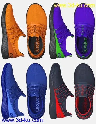 3D打印模型HL Conform Sneakers for Genesis 8 and 8.1 Males的图片