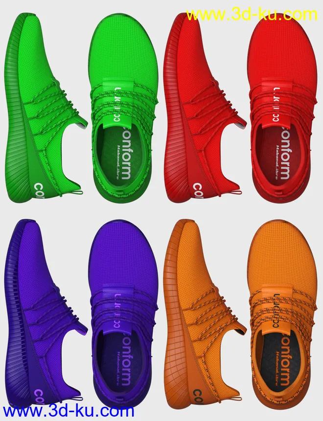 HL Conform Sneakers for Genesis 8 and 8.1 Males模型的图片5