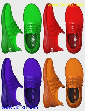 3D打印模型HL Conform Sneakers for Genesis 8 and 8.1 Males的图片