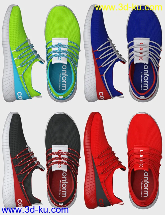 HL Conform Sneakers for Genesis 8 and 8.1 Males模型的图片6