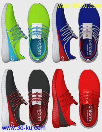 3D打印模型HL Conform Sneakers for Genesis 8 and 8.1 Males的图片