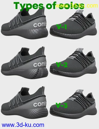 3D打印模型HL Conform Sneakers for Genesis 8 and 8.1 Males的图片
