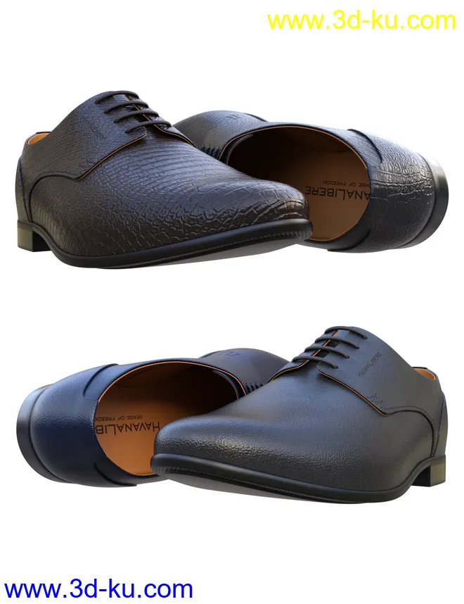 HL Derby Shoe for Genesis 8 and 8.1 Males模型的图片1
