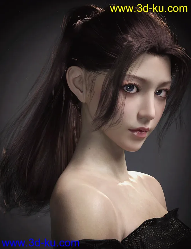Hotba Hair for Genesis 8 and 8.1 Females模型的图片1