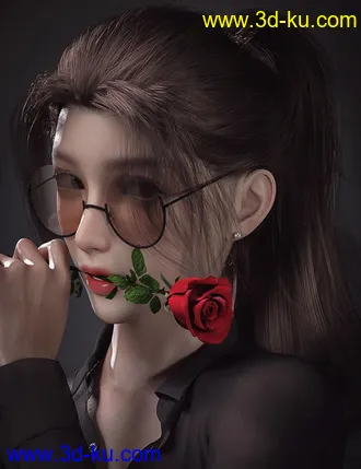 3D打印模型Hotba Hair for Genesis 8 and 8.1 Females的图片