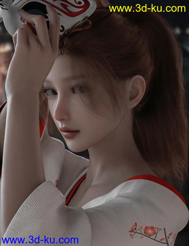 Hotba Hair for Genesis 8 and 8.1 Females模型的图片4