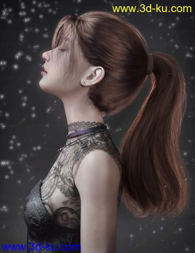 Hotba Hair for Genesis 8 and 8.1 Females模型的图片6