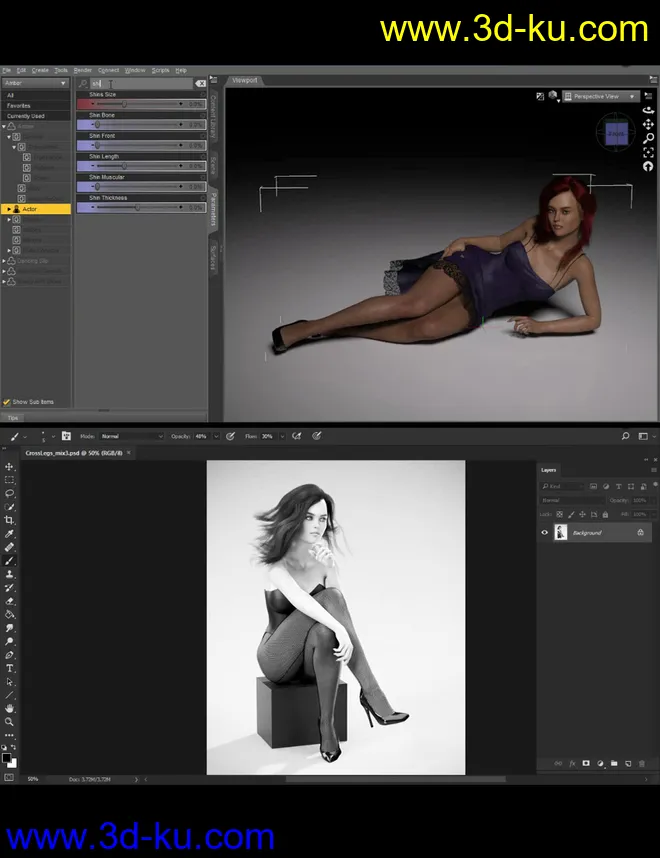 How To Render Beautiful Legs模型的图片4