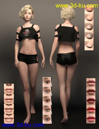 3D打印模型Hui and Expressions for Genesis 8.1 Female的图片