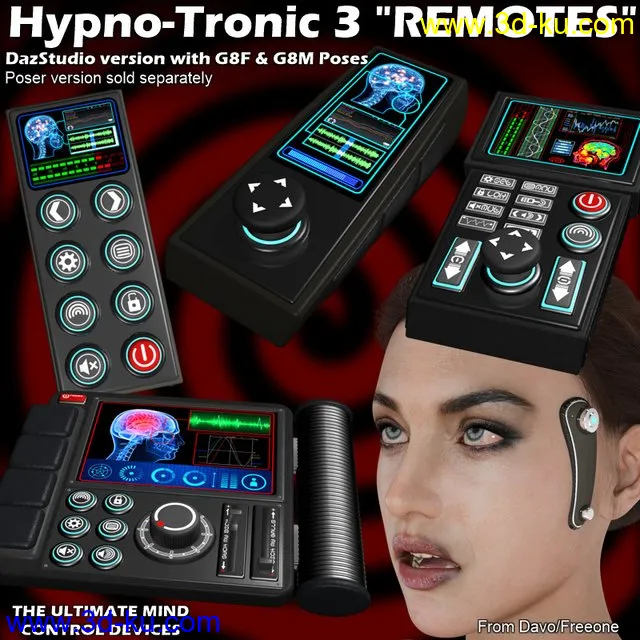 Hypno-Tronic 3 - Remote Controls For DazStudio模型的图片1