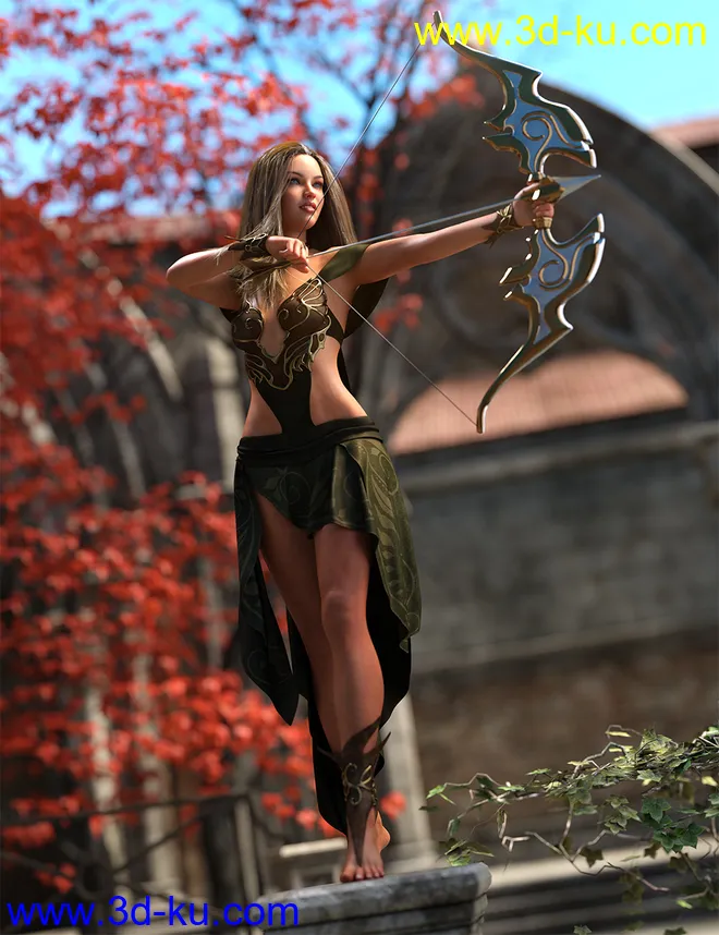 IM Archery Pose Collection for Genesis 8 Females模型的图片3