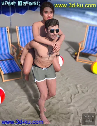 3D打印模型IM Beach Romance Poses for Genesis 8的图片
