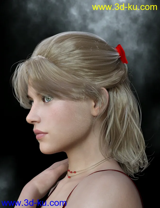 Isabel Casual Hair for Genesis 8 Females模型的图片2