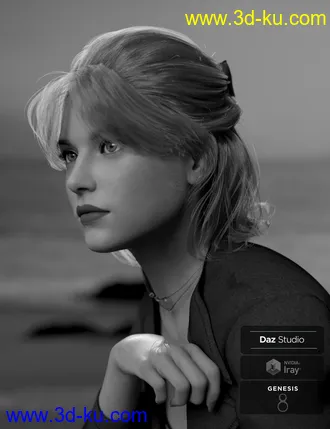3D打印模型Isabel Casual Hair for Genesis 8 Females的图片