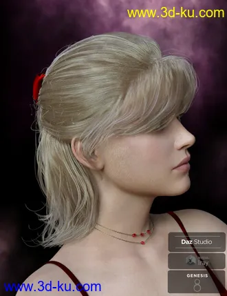 3D打印模型Isabel Casual Hair for Genesis 8 Females的图片