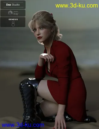 3D打印模型Isabel Casual Hair for Genesis 8 Females的图片