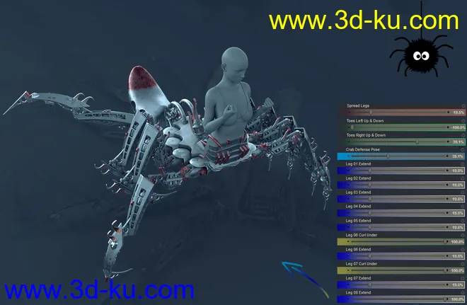 Itsy Bitsy Poses for the Spider Mech模型的图片6