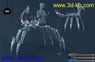 3D打印模型Itsy Bitsy Poses for the Spider Mech的图片